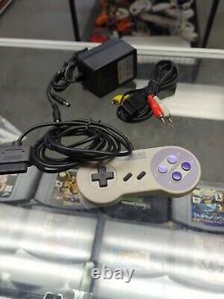 Super Nintendo Entertainment System SNES + Controller, Cables & 2 Games Tested