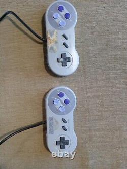 Super Nintendo Entertainment System SNES Two Controllers