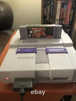 Super Nintendo Game System SNES Console Donkey Kong Country Set Complete
