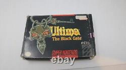 Super Nintendo Game Ultima The Black Gate SNES Game+BOX +MANUAL NO MAP