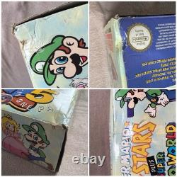Super Nintendo Games Console System Mario All Stars & Mario World Boxed SNES