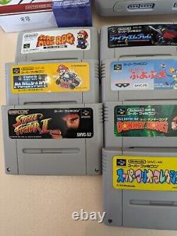 Super Nintendo Japanese SNES Console Bundle 10games 3pads New cables