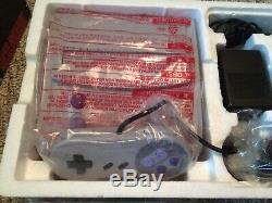 Super Nintendo Jr SNES Console System CIB Complete in Box Model 2 Beautiful