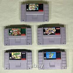 Super Nintendo Junior Console Bundle With 5 Great Games. Tested + Working SNES