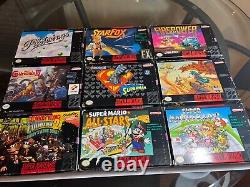 Super Nintendo Lot 9 Games (5 CIB) Mario Castlevania Donkey Kong TESTED