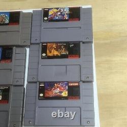 Super Nintendo Lot (9) SNES GamesSuper Mario World Mario Kart Wario Vintage FS