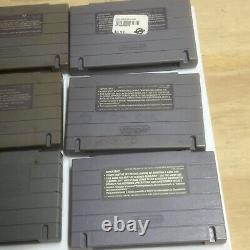 Super Nintendo Lot (9) SNES GamesSuper Mario World Mario Kart Wario Vintage FS