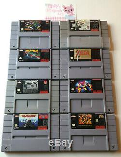 Super Nintendo Lot with CHRONO TRIGGER, LEGEND OF ZELDA, MORE SNES TESTED