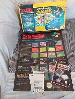 Super Nintendo Mario All Stars SNES Boxed Scope 6 Gameboy Kart World 9 Games
