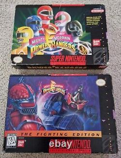 Super Nintendo Might Morphin Power Rangers & Fighting Edition USA Snes
