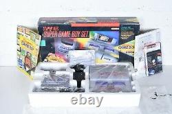 Super Nintendo NES Super Game Boy Set MATCHED Serial Complete Box SNES CIB Bags