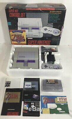 Super Nintendo Nes SNES Console System Box Boxed Complete Legend Of Zelda CIB