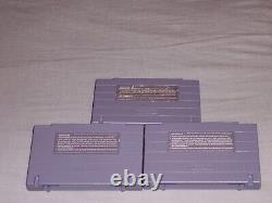 Super Nintendo Original SNES System Bundle Complete With 3 Games Tested Working
