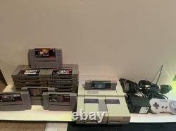 Super Nintendo SNES 1-CHIP 01 Console Set 1CHIP-01 With Games Bundle -Mario