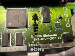 Super Nintendo SNES 1-CHIP 01 Console Set 1CHIP-01 With Games Bundle -Mario