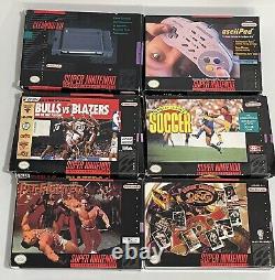 Super Nintendo SNES Boxed Game LOT Pit Fighter Bulls Blazers Boxing Legends