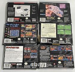 Super Nintendo SNES Boxed Game LOT Pit Fighter Bulls Blazers Boxing Legends