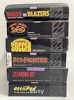 Super Nintendo SNES Boxed Game LOT Pit Fighter Bulls Blazers Boxing Legends