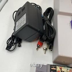 Super Nintendo SNES Bundle 4 games 2 Controllers Generic Power Adapter