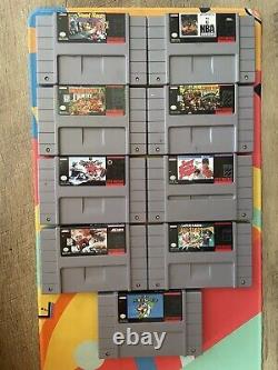 Super Nintendo (SNES) Bundle 9 Games & 3 Controllers