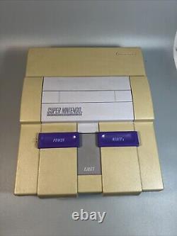 Super Nintendo SNES Bundle Console 4 Games Controllers Cables SNS-001 Working
