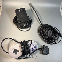 Super Nintendo SNES Bundle Console 4 Games Controllers Cables SNS-001 Working