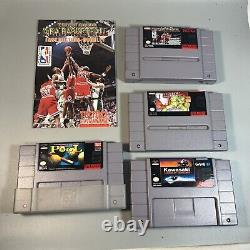 Super Nintendo SNES Bundle Console 4 Games Controllers Cables SNS-001 Working