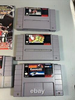 Super Nintendo SNES Bundle Console 4 Games Controllers Cables SNS-001 Working