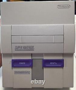 Super Nintendo SNES Bundle With Controllers And Games Tested Working