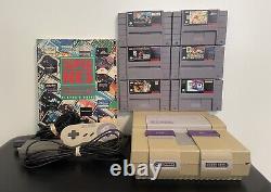 Super Nintendo SNES Bundle with6 Games, 1 Controller, & Player's Guide
