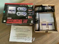 Super Nintendo SNES Classic Edition Unplayed in box with controllers and power cbl