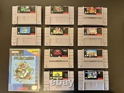 Super Nintendo SNES Console & 10 Games Best Titles EVERYTHING WORKS PERFECT EOM