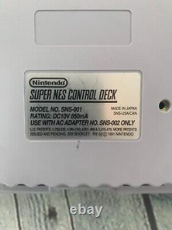 Super Nintendo SNES Console 1991 ORIGINAL With Super Mario World (Near CIB)