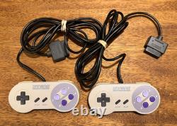 Super Nintendo (SNES) Console 2 Controllers 19 Games Everything Tested & Working