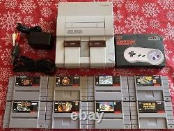 Super Nintendo SNES Console + 8 Games Darius Twin/ NBA Jam TE/ Pilotwings