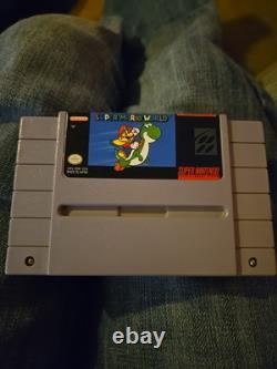 Super Nintendo SNES Console 9 Games Mega Man Zelda Super Mario Donkey Kong Works
