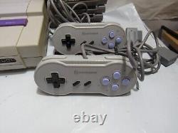 Super Nintendo SNES Console Bundle 11 Games Tested And Working H44K