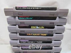 Super Nintendo SNES Console Bundle 11 Games Tested And Working H44K