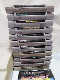 Super Nintendo SNES Console Bundle 11 Games Tested And Working H44K