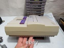 Super Nintendo SNES Console Bundle 11 Games Tested And Working H44K