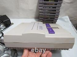 Super Nintendo SNES Console Bundle 11 Games Tested And Working H44K