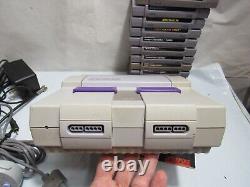 Super Nintendo SNES Console Bundle 11 Games Tested And Working H44K
