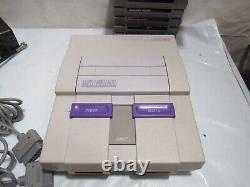 Super Nintendo SNES Console Bundle 11 Games Tested And Working H44K