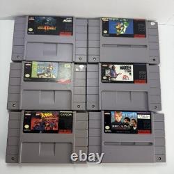 Super Nintendo SNES Console Bundle + 6 Games, Controller, Cable Tested/Works