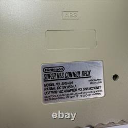 Super Nintendo SNES Console Bundle + 6 Games, Controller, Cable Tested/Works