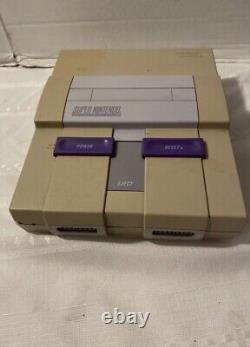 Super Nintendo SNES Console Bundle LOT-2 Controllers-11 Games-Tested/Works