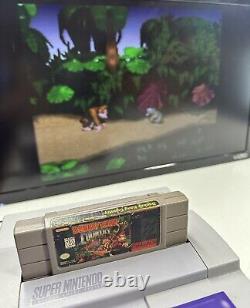 Super Nintendo SNES Console Bundle Lot 1 Controllers 3 Games Tested