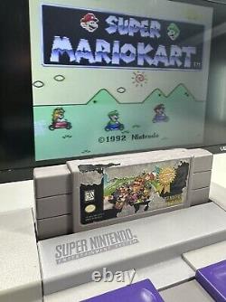 Super Nintendo SNES Console Bundle Lot 1 Controllers 3 Games Tested