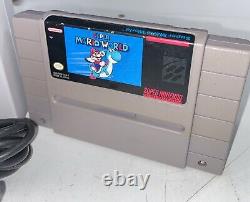 Super Nintendo SNES Console Bundle Lot 1 Controllers 3 Games Tested