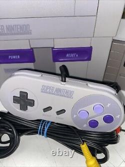 Super Nintendo SNES Console Bundle Lot 1 Controllers 3 Games Tested